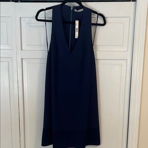 Alice & Olivia Indigo Blue Shift Dress NWT $265 Size Small